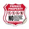 Signmission Private Property Shield Sign No Skateboa, 12 inch X 12 inch, Vinyl Decal, 2PK SHI-D-2PACK-12-442 - alternate 1