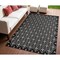 Homeroots 4' X 6' Black And Ivory Geometric Indoor Outdoor Area Rug 572555 - alternate 5