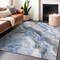 Homeroots 3' X 5' Blue And Silver Abstract Washable Indoor Outdoor Area Rug 618418 - alternate 6