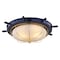 Vaxcel Orleans 15-in W Navy Blue Gold Coastal Ship Wheel Flush Mount Indoor Outdoor Ceiling Light Fixture C0316 - alternate 1