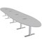 Skutchi Designs 16 Person Conference Table With Power Unit | 18' Oval Table | Harmony Series HAR-OVL-48X216-T-U779-ESIL - alternate 1