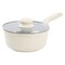 Gibson Home Barnsdall 2 Quart Ceramic Nonstick Aluminum Saucepan in Ivory with Lid 137713.02 - alternate 1