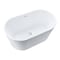 Kingston Brass 53" Acrylic Oval Double Ended Freestanding Tub with Drain, Glossy White VTDE533023 - alternate 2