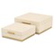 Homeroots Set of Two Cream And Gold Nesting Wood Box With Lid, 2PK 712929 - alternate 5