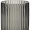 Homeroots 8" Black Cylinder Ribbed Glass Table Vase 608311 - alternate 3