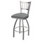 Holland Bar Stool Co 810 Contessa Stainless Steel 36in Swivel Bar Stool with Canter Folkstone Grey Seat 81036SS007 - alternate 1