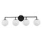 Jonathan Y Louis Parisian Globe 31" 4-Light Metal/Frosted Glass Modern Contemporary LED Vanity Light, Black JYL3558B - alternate 5