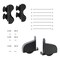 Quiet Glide 8.06 ft. Cherry Contemporary Wheel Black Rolling Ladder, 12 ft. Rail QG.240-8CH-12-H.08 - alternate 5