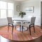 Homeroots 8' Coral Pink And Ivory Round Tribal Washable Indoor Outdoor Area Rug 598114 - alternate 3