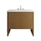 James Martin Vanities Hudson 36" Single Vanity, Honey Oak w/ 3 CM White Zeus Silestone Top 435-V36-HNO-3WZ - alternate 1
