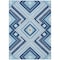 Homeroots 8' X 10' Navy Blue Aqua And Ivory Tribal Washable Indoor Outdoor Area Rug 598139 - alternate 5