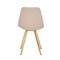Leisuremod Markley Modern Leather Dining Chair With Gold Legs in Taupe, 4PK MCG18TP4 - alternate 6
