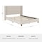 Martha Stewart Kay Full Upholstered Platform Bed w/Channel Stitched Wingback Headboard/Cushioned Siderails, Beige TW-3WDB03B-F-BG-MS - alternate 4