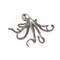 Homeroots 12" Antiqued Silver Resin Octopus Tabletop Sculpture 392394 - alternate 3