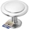 Lifemaster 1-1/4in Cabinet Knobs, Brushed Nickel, Modern Zinc Alloy, Adjustable Screws, 25PK LMKNBNICK25 - alternate 1