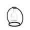 Homeroots 8" Clear and Black Glass and Metal Abstract Cylinder Table Vase 397540 - alternate 1