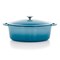 Megachef 7 Quarts Oval Enameled Cast Iron Casserole in Blue MG-CO33AB - alternate 6