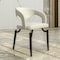Leisuremod Entice Modern Leather Dining Chair with Iron Legs Open-Back Design in Grey, 2PK EC60GR-2 - alternate 3