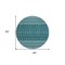Homeroots 8' Teal Blue Aqua And Ivory Round Tribal Washable Indoor Outdoor Area Rug 582592 - alternate 3