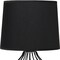 Homeroots 20" Black Metal Geometric Table Lamp With Black Drum Shade 643465 - alternate 2