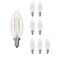 Bulbrite 40w Equivalent Dimmable B11 Vintage Edison Clear LED Light Bulb Candelabra (E12) Base, 4000K, 8PK 861629 - alternate 1