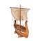 Homeroots 10" Natural Solid Wood Hand Painted Decorative Boat 401869 - alternate 2