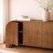 Manhattan Comfort Tressa 72 in Solid Wood Sideboard in Walnut (4-Door) SB1790-1 - alternate 4