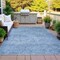 Homeroots 5' X 8' Blue And Ivory Abstract Washable Indoor Outdoor Area Rug 631588 - alternate 4