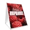 Signmission Fresh Raspberries, 24 Inch x 18 Inch A-frame Yard Sign, Plastic Sign SBC-1824-Fresh Raspberries - alternate 1