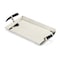 Homeroots 19in Silver Stainless Steel Serving Tray With Horn Handles 388898 - alternate 1