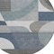 Homeroots 8' Gray Blue And Ivory Round Geometric Washable Indoor Outdoor Area Rug 616726 - alternate 5