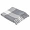 Homeroots 50" X 60" Gray Woven Cotton Checkered Throw Blanket with Fringe 516566 - alternate 3