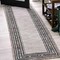 Jonathan Y Sebastian High-Low Modern Diamond Border Brown/Ivory 2 ft. x 8 ft. Indoor/Outdoor Runner Rug HWC102A-28 - alternate 1
