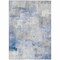 Homeroots 3' X 5' Denim Blue Gray And Ivory Abstract Washable Indoor Outdoor Area Rug 618082 - alternate 5