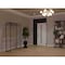 Vdomdoors Aluminum Door with Hidden Handle Hiddex 0155 Ardesia Nero Entry Steel Metal Modern Painted W36+14xH HIDDEX0155EXD-BLK-W36+14xH80+14-LH-I - alternate 3