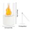 Edendirect 6.5 in. Tabletop Ventless Bioethanol Fireplace, White Round Stainless Steel Burner Cup ZR-601S-W - alternate 2