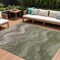 Homeroots 9' X 12' Green And Taupe Abstract Washable Indoor Outdoor Area Rug 618170 - alternate 1