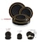 Smarty Had A Party Black with Gold Edge Rim Plastic Dinnerware Value Set (120 Dinner Plates + 120 Salad Plates), 240PK 110BGVP-CASE - alternate 5