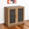 Homeroots 31" Natural And Clear Glass Door Accent Cabinet With Three Shelves 564864 - alternate 4