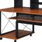 Homeroots 72" Brown and Black Wood and Metal Rolling Computer Desk 491534 - alternate 3