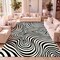 Jonathan Y Maribo High-Low Abstract Groovy Striped Black/White 4 ft. x 6 ft. Area Rug SCN103F-4 - alternate 4