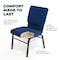 Flash Furniture 18.5"W Church Chair in Navy Blue Fabric, 4PK 4-XU-CH-60096-NVY-BAS-GG - alternate 2