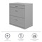 Space Solutions 30 in.W 3 Drawer Lateral File Cabinet, Home/Office, Letter/Legal Sizes, Arctic Silver 25072 - alternate 5