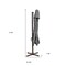 Homeroots 10ft Dark Gray Polyester Square Tilt Cantilever Patio Umbrella With Stand 485655 - alternate 2