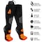 Actionheat Heated Socks, Unisex, L/XL, Cotton/Spandex/Wool, Black AHSKAAWLXLPDQ - alternate 3