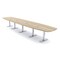 Skutchi Designs Arc Boat Conference Table With Power, 48 in W, 240 in L HAR-ABOT-48X240-T-K525-ESIL - alternate 1
