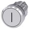 Siemens Pushbutton, 22 mm, round, metal, shiny, white, inscription: I 3SU1050-0AB60-0AC0-ZY19 - alternate 1
