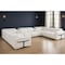 Homeroots White Italian Leather Power Reclining U Shaped Ten Piece Corner Sectional With Console 634688 - alternate 5