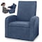 Homeroots Kids Blue Comfy Upholstered Recliner Chair with Storage 397762 - alternate 2