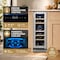 Yeego 11.6 inch 17 Bottle Dual Zone Built-in Wine Cooler Refrigerator with Front Vent YG-WD12R-ZO - alternate 5